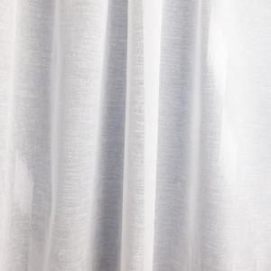 Fehér sable kész függöny fehér rombusz mintával 130x150cm természetes hatású