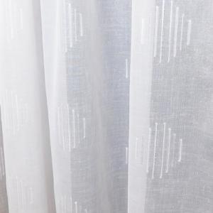 Fehér sable kész függöny VV88 ezüst fehér mintával 50x120cm