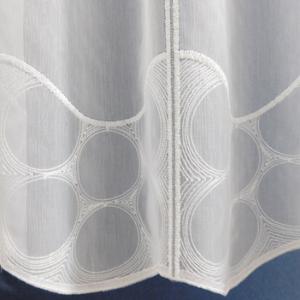 Fehér sable vitrage függöny hímzett KK6088 kb:60x150cm