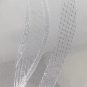 Fehér voila kész függöny ezüstös hullámos D. 50x140cm