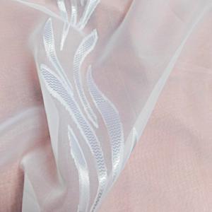 Fehér voila kész függöny fehér mintás Szirom 160x220cm