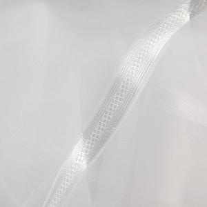 Fehér voila kész függöny fehér nyírt mintával Hullám 160x180cm