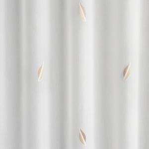 Fehér voila kész függöny nyírt drapp barna mintával Nadine 175x270cm