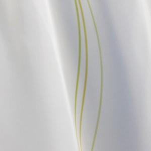 Fehér voila kész függöny sárgászöld hullám mintával 175x120cm
