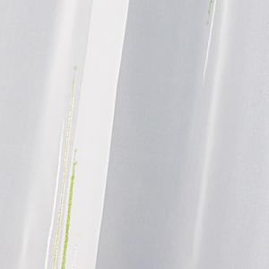 Fehér voila kész függöny zöld vonalas mintával 60x140cm bújtatós