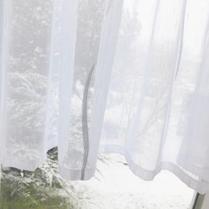 Fehér voila-sable kész függöny fehér ezüst nyírt mintával Krisztina 140x160cm