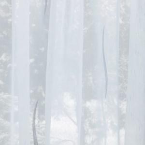 Fehér voila-sable kész függöny fehér ezüst nyírt mintával Krisztina 180x170cm