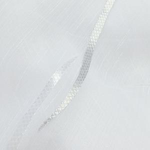 Fehér voila-sable kész függöny fehér ezüst nyírt mintával Krisztina 180x220cm