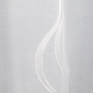 Fehér voila-sable kész függöny fehér hullám minta Emma 165x140cm
