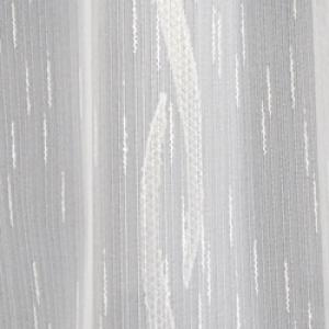 Fehér voila-sable kész függöny fehér nyírt mintával Krisztina 110x180cm bújtatós