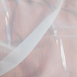 Fehér voila vitrage függöny fehér nyírt mintával Csepp 130x100cm