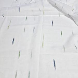 Fehér zöld kék türkisz mintás sable kész függöny 100x120cm