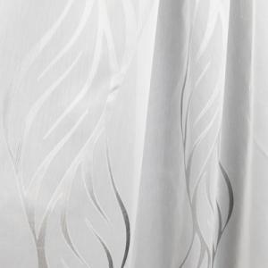 Nyírt mintás fehér voila kész függöny szürke hullám HD88. 100x120cm
