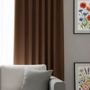 Panama 7 barna kész sötétítő-dekor függöny 200x140cm