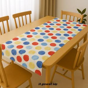 Színes mintás pamutvászon terítő asztalközép 40x140cm