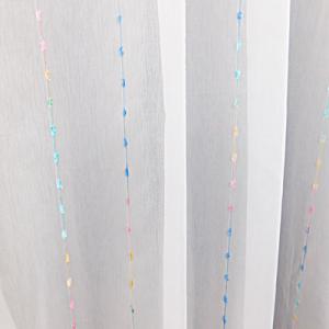 Színes nyírt mintás fehér sable kész függöny 160x140cm
