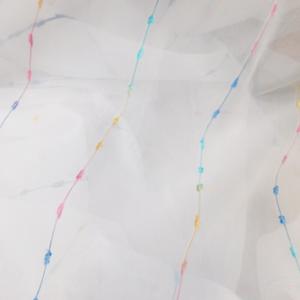 Színes nyírt mintás fehér sable kész függöny 160x140cm