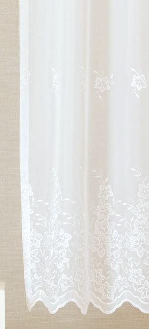 Fehér hímzett sable kész függöny Fino 150x150cm