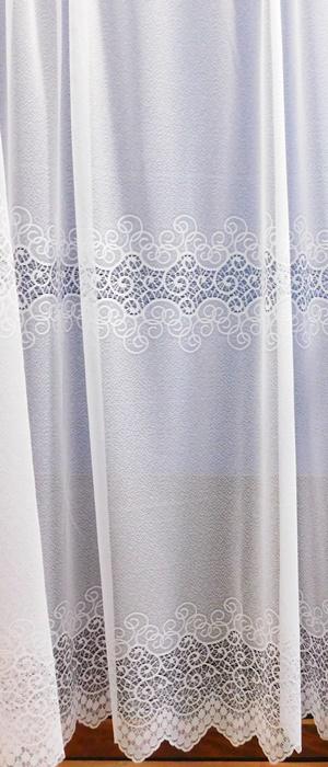 Fehér jaquard függöny B2 bordűrös 180x220cm