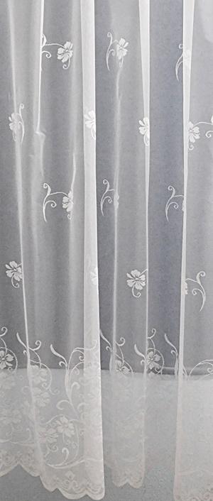 Fehér jaquard függöny DR-7257 bordűrös 160x110cm