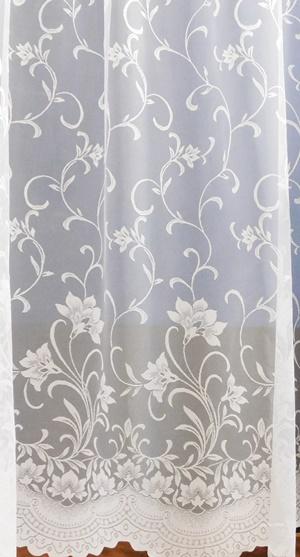 Fehér jaquard függöny IND88 bordűrös 165x180cm
