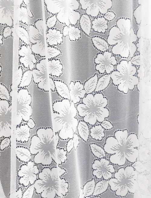 Fehér jaquard függöny virágos SNV 180x120cm