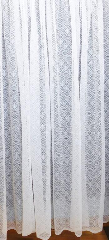 Fehér jaquard kész függöny AG-68 geometrikus mintás 147x130cm
