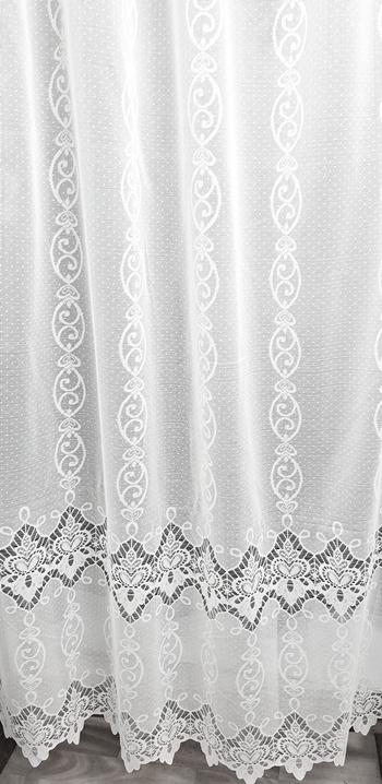 Fehér jaquard kész függöny AG2001 195x380cm