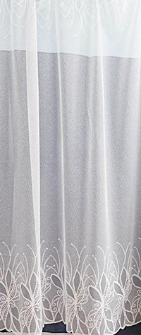 Fehér jaquard kész függöny alul felül bordűrös 200x300cm