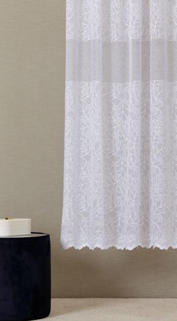Fehér jaquard kész függöny Bihar 220x300cm
