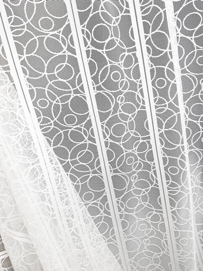 Fehér jaquard kész függöny bordűrös 240x340cm