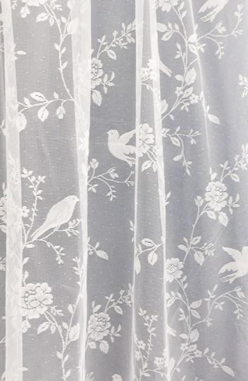 Fehér jaquard kész függöny madaras 180x180cm