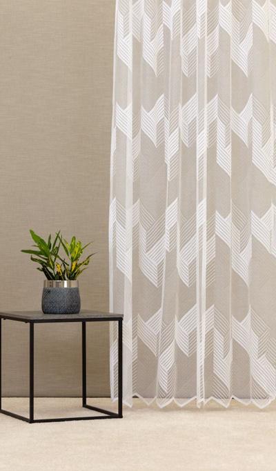 Fehér jaquard kész függöny TK4001 190x350cm