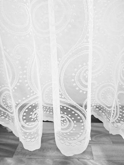 Fehér jaquard kész függöny Twist 180x180cm