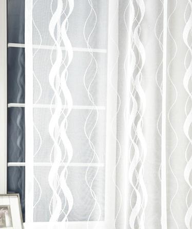Fehér jaquard vitrage függöny hullámos 3899 80x100cm