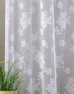 Fehér jaquard vitrage kész függöny TK1001 80x120cm