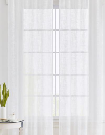 Fehér sable kész függöny Elza 130x160cm