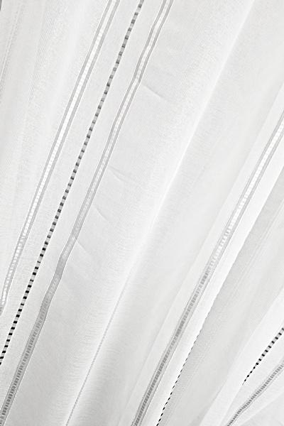 Fehér sable kész függöny ezüst csíkos sz. 135x160cm