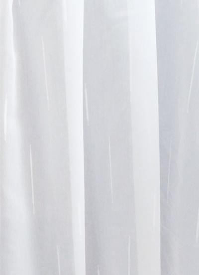 Fehér sable kész függöny nyírt vonal mintával  70x90cm bújtatós