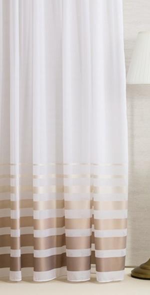 Fehér sable kész függöny Teodóra 200x200cm