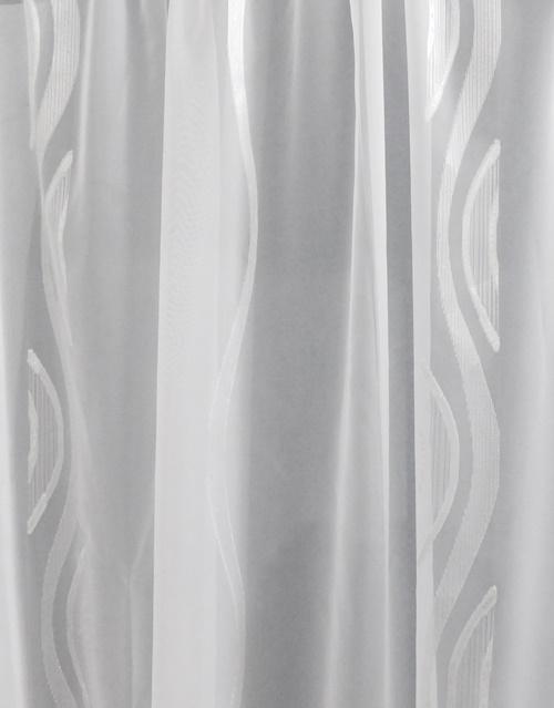Fehér voila kész függöny ezüstös hullámos D.160x220cm