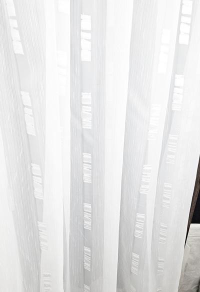 Fehér voila kész függöny fehér nyírt mintával Krono 180x300cm