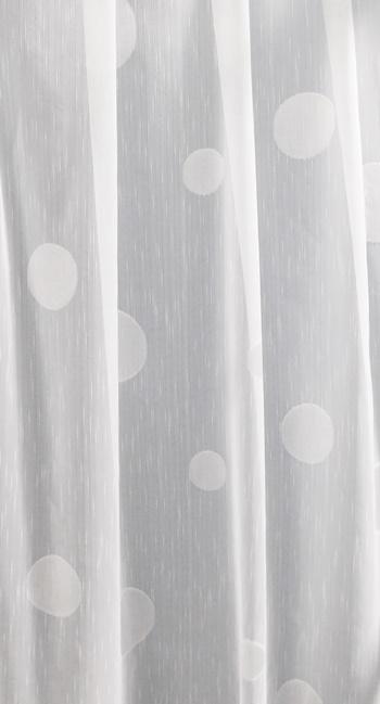 Fehér voila kész függöny fehér nyírt mintával P88 180x280cm