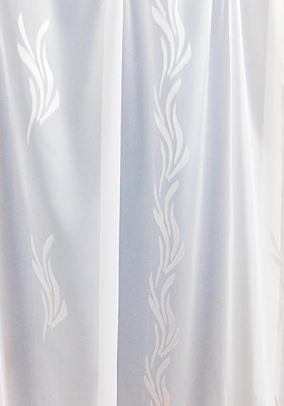 Fehér voila kész vitrage függöny fehér mintás Szirom 58x160cm