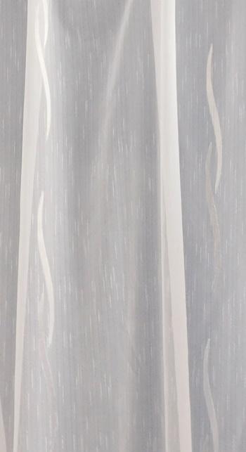 Fehér voila-sable kész függöny fehér ezüst nyírt mintával Krisztina 120x160cm