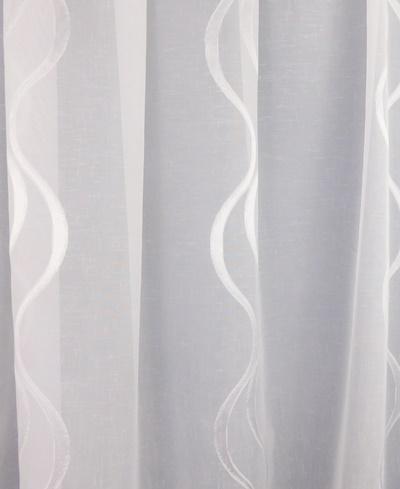 Fehér voila-sable kész függöny fehér hullám minta Emma 165x140cm