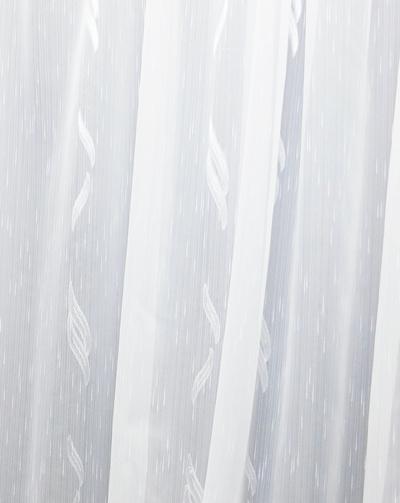 Fehér voila-sable kész függöny fehér nyírt kis Hullám mintával Cs. 135x190cm