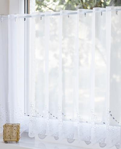 Fehér voila vitrage függöny hímzett Morava 90x120cm
