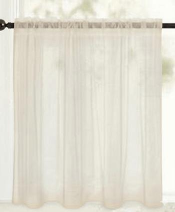 Félorganza vitrage függöny L. ecrü 110x75cm bújtatós