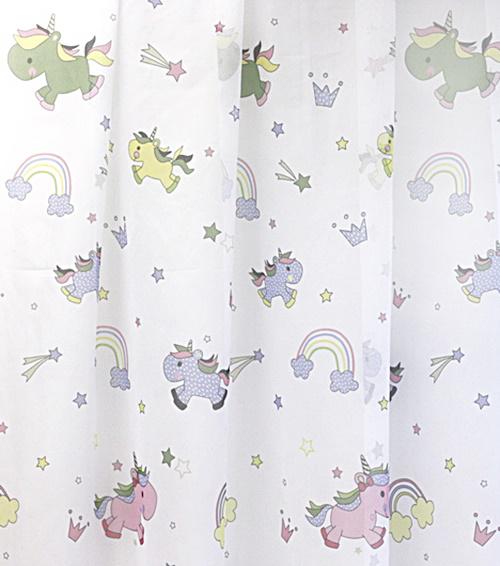 Fényáteresztő gyerek kész függöny Unikornis 235x300cm